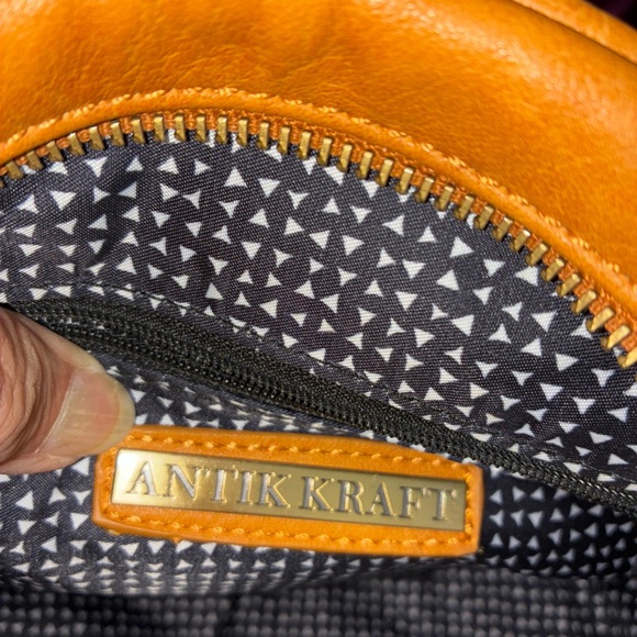 Round Tan Leather Crossbody Bag - Picture 5 of 15